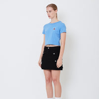 Women Graphic Cropped Top - Royal Blue - SW2505089C