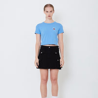 Women Graphic Cropped Top - Royal Blue - SW2505089C