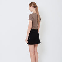 Women Graphic Cropped Top - Brown - SW2505089D