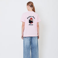 Women Graphic Oversized Top - Light Pink - SW2505090A