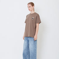 Women Graphic Oversized Top - Brown - SW2505090D