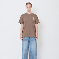 Women Graphic Oversized Top - Brown - SW2505090D