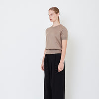 Women Knit Top - Brown - SW2505093C