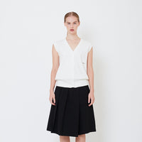 Women Knit Vest - Off White - SW2505094A