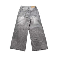 Women High Waist Long Jeans - Grey - SW2505096B