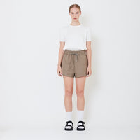 Women Nylon Shorts - Brown - SW2505097B