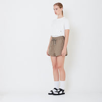 Women Nylon Shorts - Brown - SW2505097B