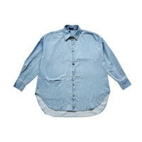 Women Oversized Chambray Shirt - Light Blue - SW2505099A