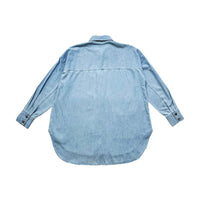 Women Oversized Chambray Shirt - Light Blue - SW2505099A