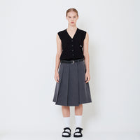 Women Pleated Shorts - Grey - SW2505100A