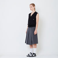 Women Pleated Shorts - Grey - SW2505100A