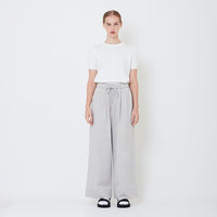 Women Elastic Waist Long Pants - Light Grey - SW2505101A