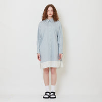 Women Striped Shirt Dress - Green - SW2505237A