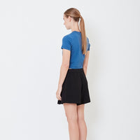 Women Cropped Top - Dusty Blue - SW2506103C