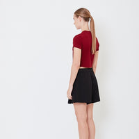 Women Cropped Top - Maroon - SW2506103D