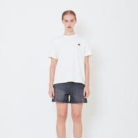 Women Embroidery Essential Top - Off White - SW2506104A