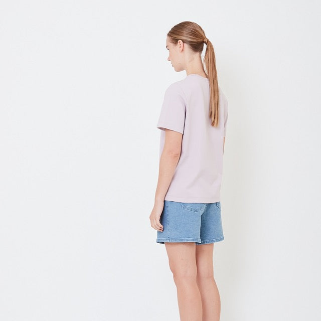 Women Embroidery Essential Top - Dusty Purple - SW2506104B