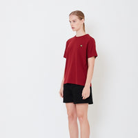 Women Embroidery Essential Top - Maroon - SW2506104C