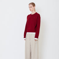 Women Contrast Sweater - Maroon - SW2506109B