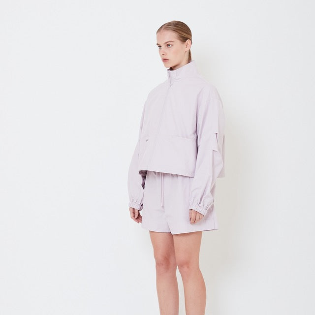 Women Drop Shoulder Jacket - Dusty Purple - SW2506118A