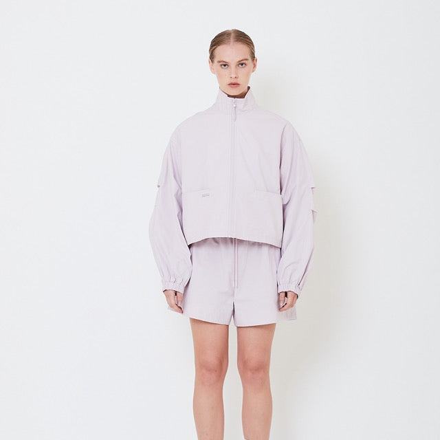 Women Drop Shoulder Jacket - Dusty Purple - SW2506118A