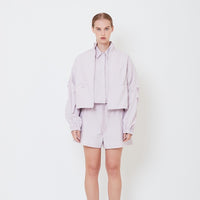 Women Drop Shoulder Jacket - Dusty Purple - SW2506118A