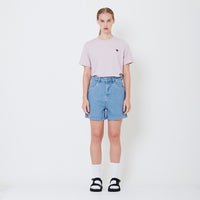 Women High Waist Bermuda Shorts - Light Blue - SW2506119A