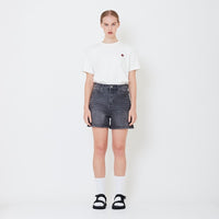 Women High Waist Bermuda Shorts - Grey - SW2506119B