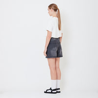 Women High Waist Bermuda Shorts - Grey - SW2506119B
