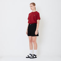 Women High Waist Bermuda Shorts - Black - SW2506119C