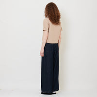 Women Straight Cut Jeans - Navy - SW2508129B