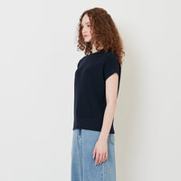 Women Knit Top - Navy - SW2509144D