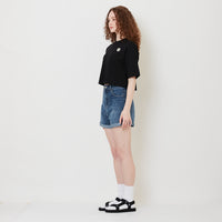 Women Stretch Denim Shorts - Blue - SW2509148C