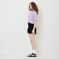 Women Stretch Denim Shorts - Black - SW2509148D