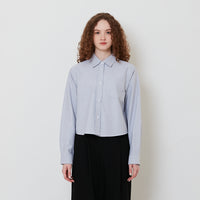 Women Oxford Shirt - Light Grey - SW2509240B