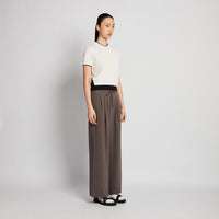Women Wide-Leg Long Pants - Grey - SW2509245A