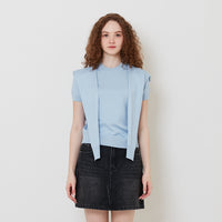 Women 2-in-1 Knit Top - Light Blue - SW2511182B