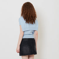 Women 2-in-1 Knit Top - Light Blue - SW2511182B