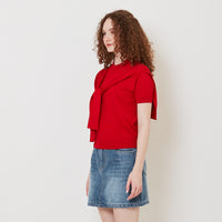 Women 2-in-1 Knit Top - Red - SW2511182C
