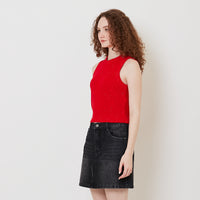 Women Sequin Knit Tank Top - Red - SW2511183B