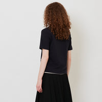 Women Neoprene Polo Top - Navy - SW2511185D