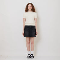 Women Denim Skirt - Black - SW2511189B