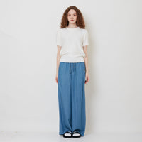 Women Elastic Wide-Leg Jeans - Blue - SW2511190A