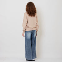 Women Wide-Leg Jeans - Light Blue - SW2511191B