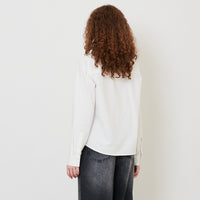 Women Oxford Shirt - Off White - SW2511194A