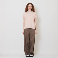 Women Drawstring Hem Pants - Brown - SW2511197B