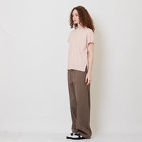 Women Drawstring Hem Pants - Brown - SW2511197B