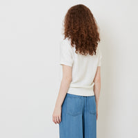 Women Sequin Knit Top - Off White - SW2511235A