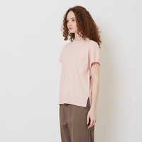Women Side Split Knit Top - Salmon - SW2512209C