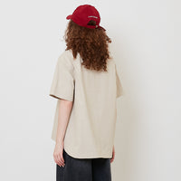 Women Cotton Nylon Top - Light Khaki - SW2512216A